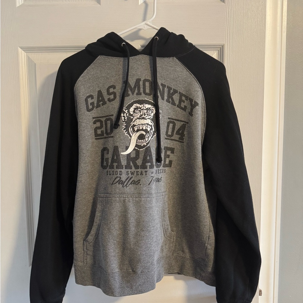 Gas Monkey Garage Women's Black and Gray Sweater